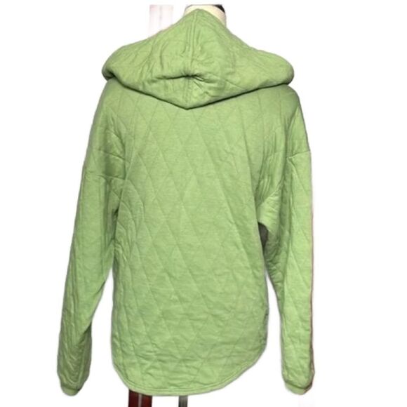 Universal Thread Relaxed Fit Green Diamond Quilted Pullover Hoodie (Size: XS) - Picture 3 of 12